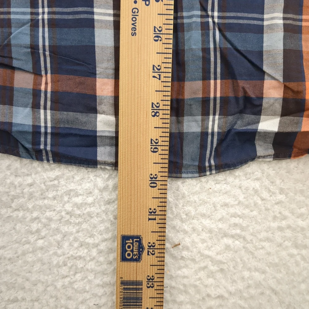 Banana Republic Shirt Mens Medium Plaid Soft Wash Button Down Long Sleeve Top